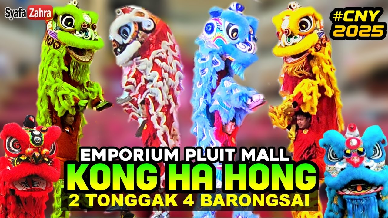 CNY 2025, Acrobatic Lion Dance Double Tonggak @ Emporium Pluit Mall | KONG HA HONG