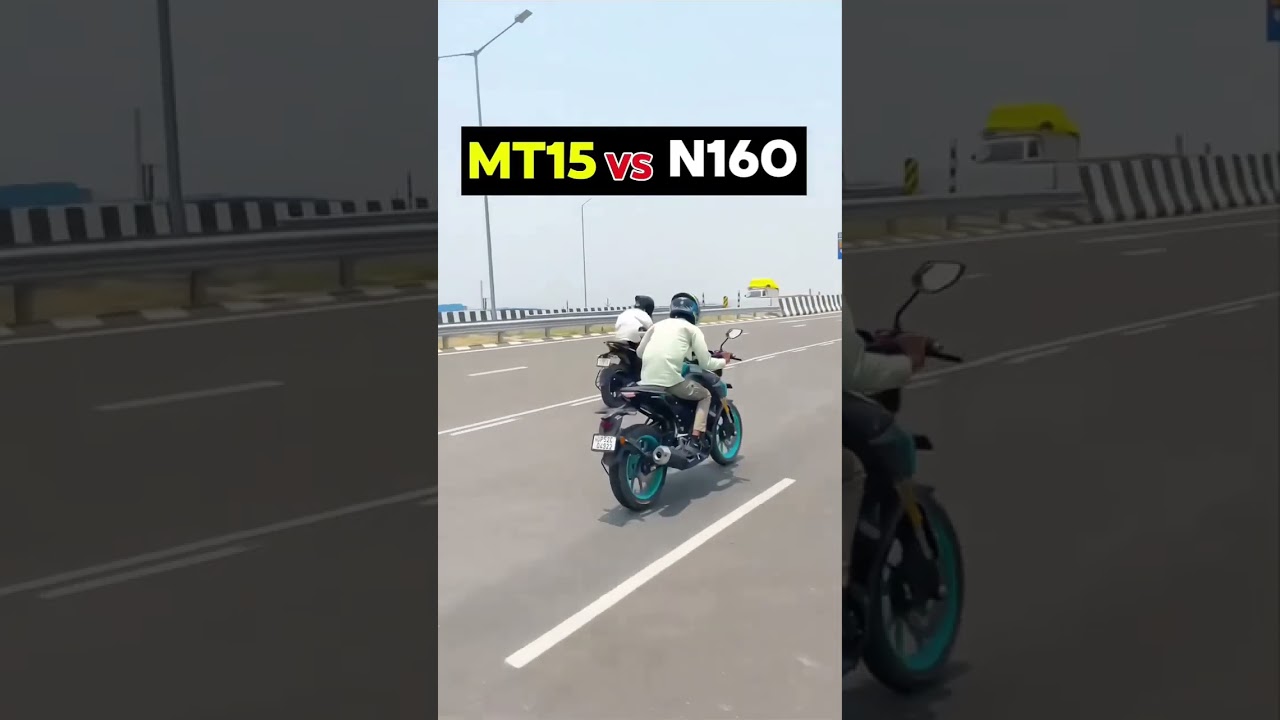 Yamaha MT15 V's Bajaj Pulsar N160 Drag Race 😱 #bajaj150 #mt15modifikasi #bajajbikes #racing #viral