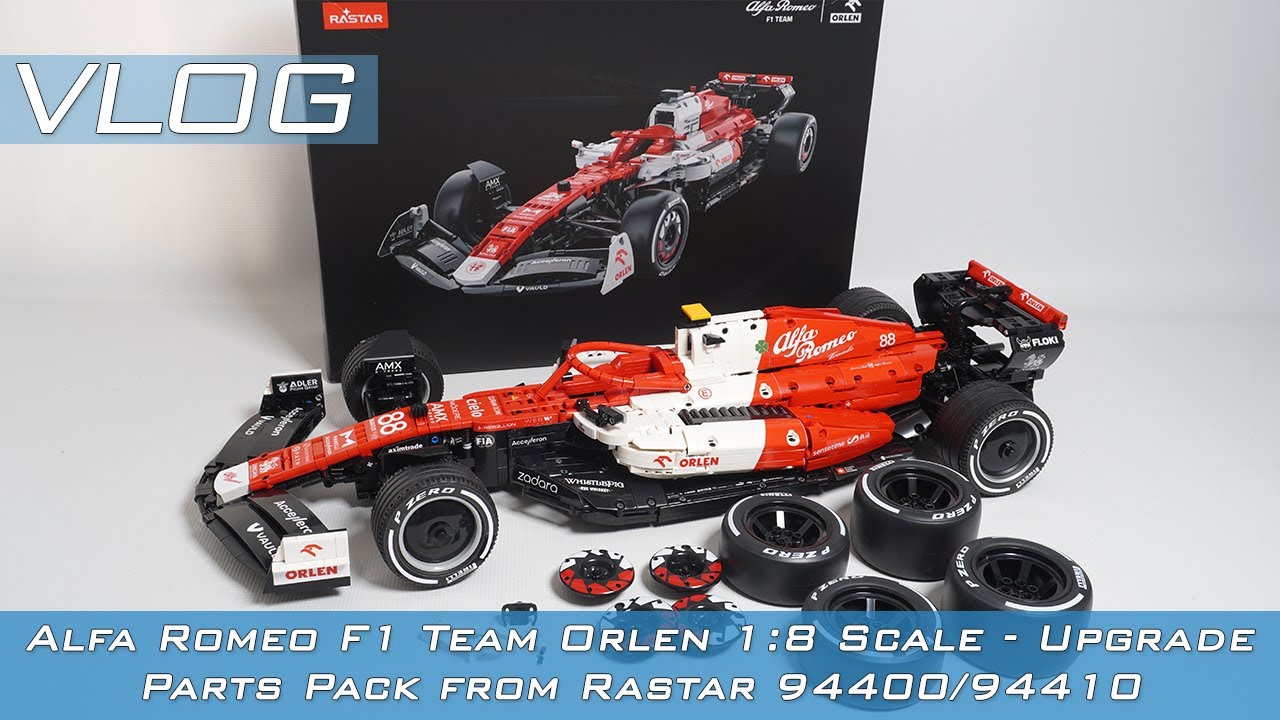 Alfa Romeo F1 Team Orlen 1:8 scale LEGO TECHNIC MOC with upgrades from Rastar set 94400/94410