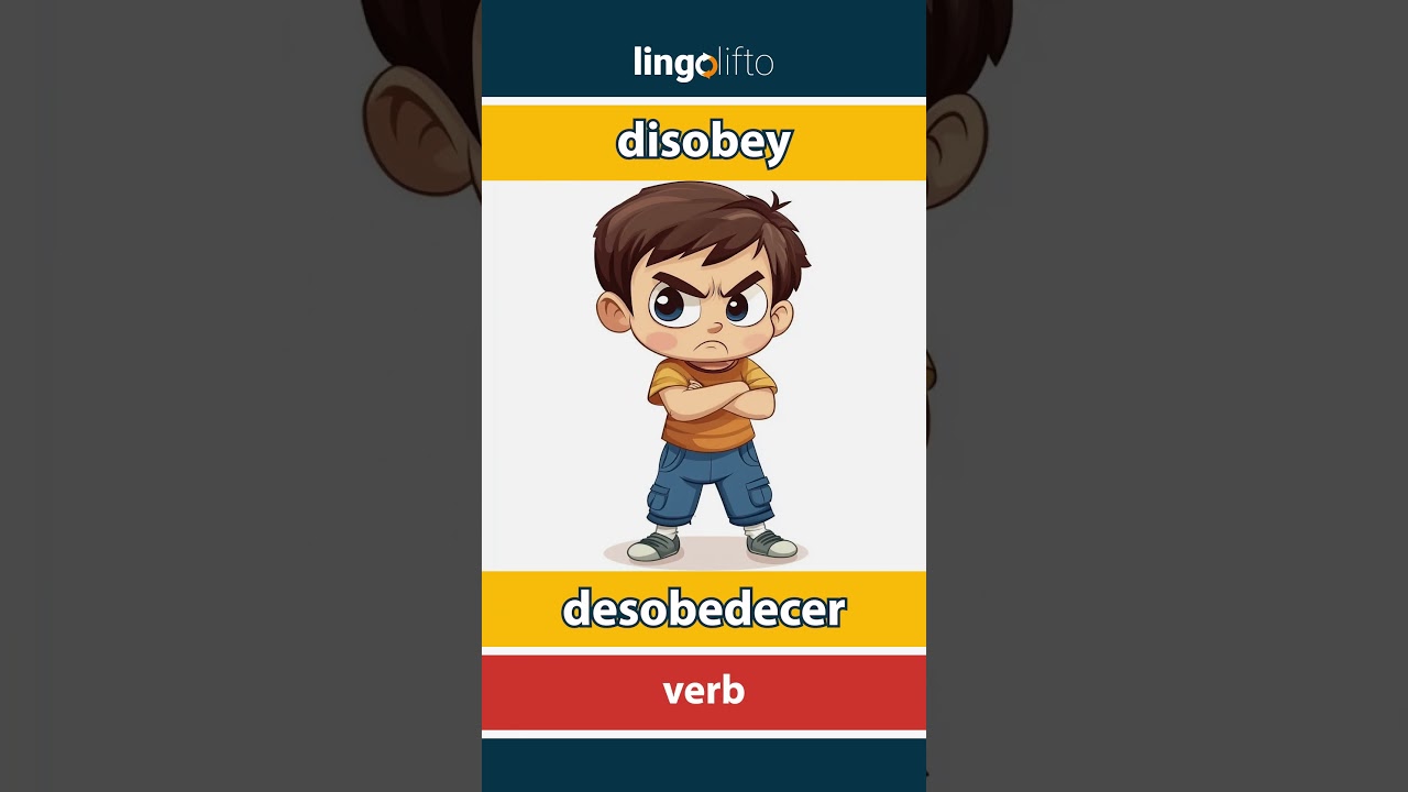 🇬🇧🇵🇹 disobey - desobedecer : learn English : vamos aprender ingl&ecirc;s : vocabulary builder