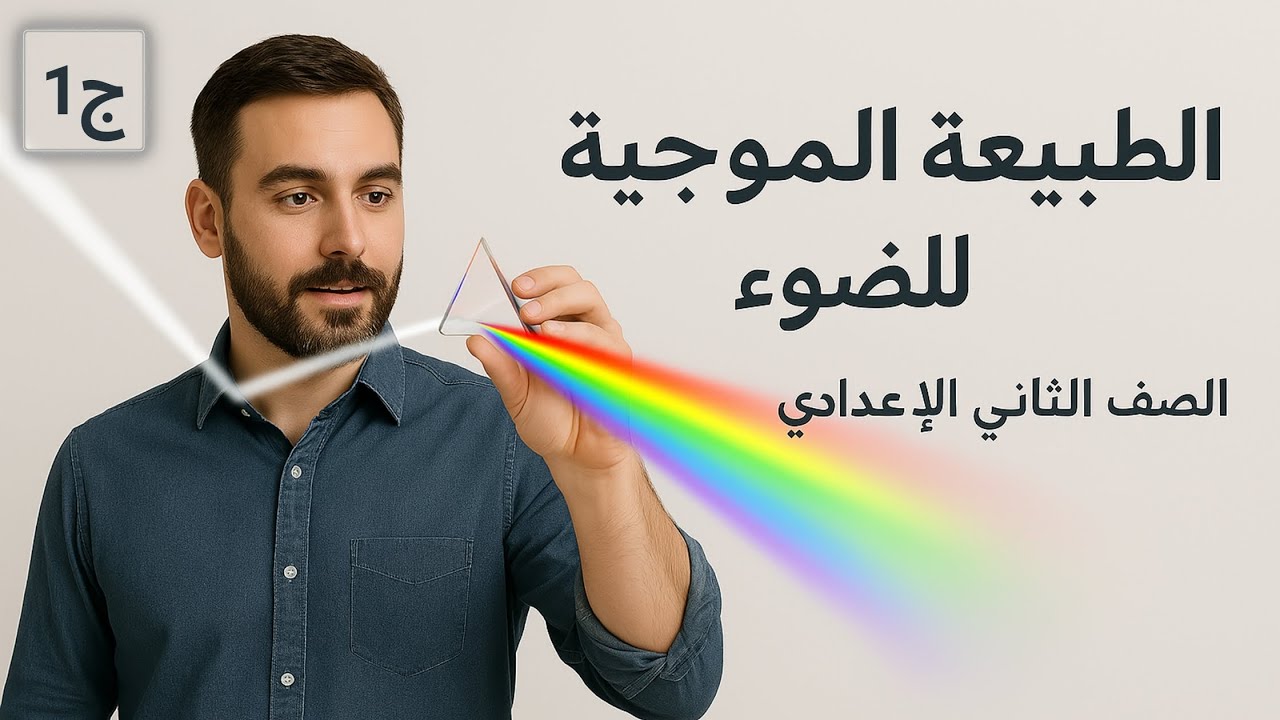 شرح درس الطبيعة الموجية للضوء الصف الثاني الاعدادي، علوم الصف الثاني الإعدادي ترم تاني