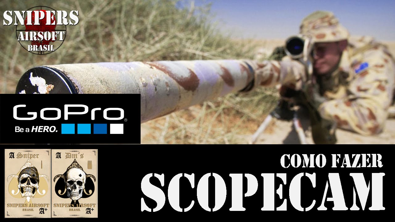 Como fazer Scopecam com Gopro - Airsoft