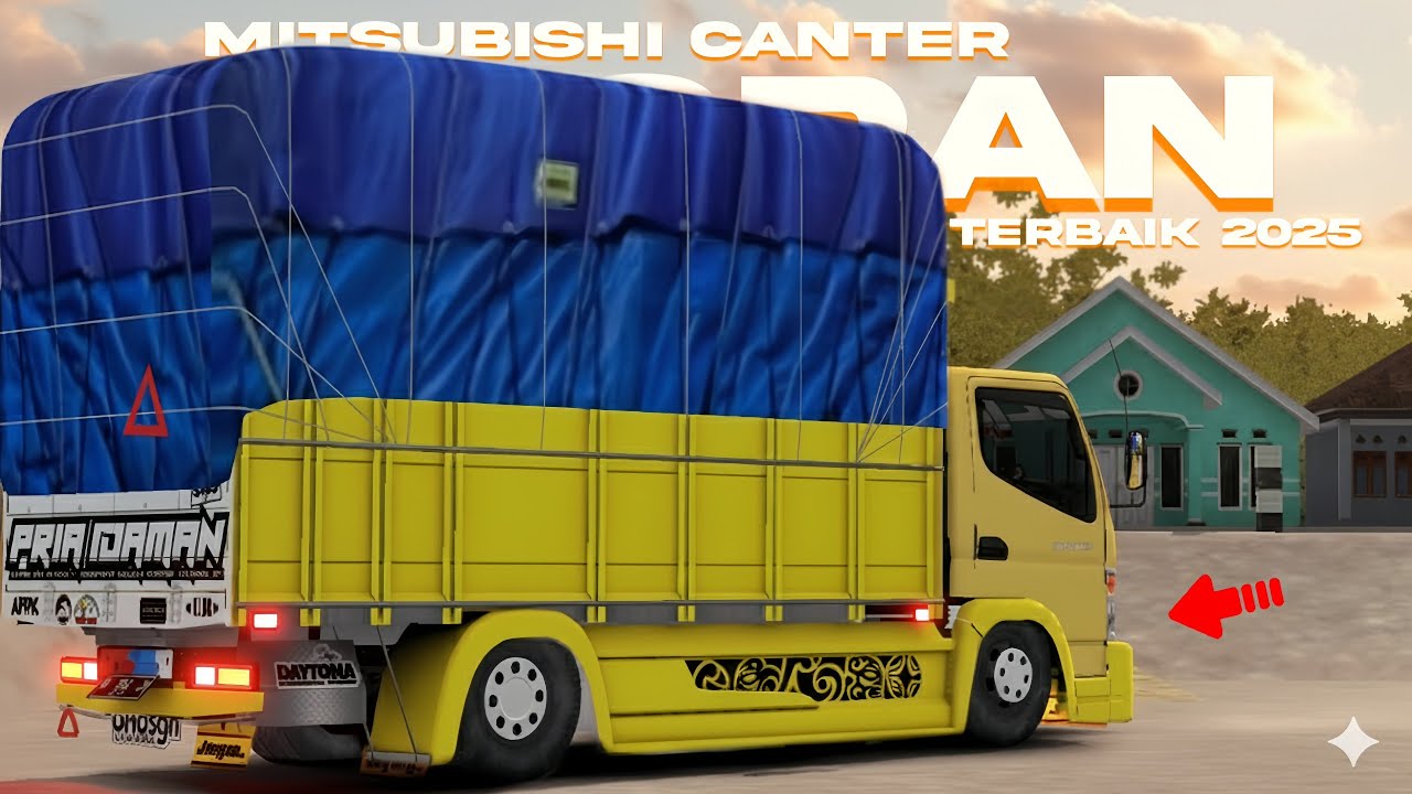 SHARE 6 MOD BUSSID TRUCK CANTER HD-X MUATAN GAYOR FULL FITUR SUSPENSI MENTUL TERBARU 2025