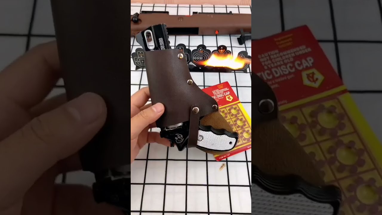 Amazing toy gun, Powerful minigun man play, 90