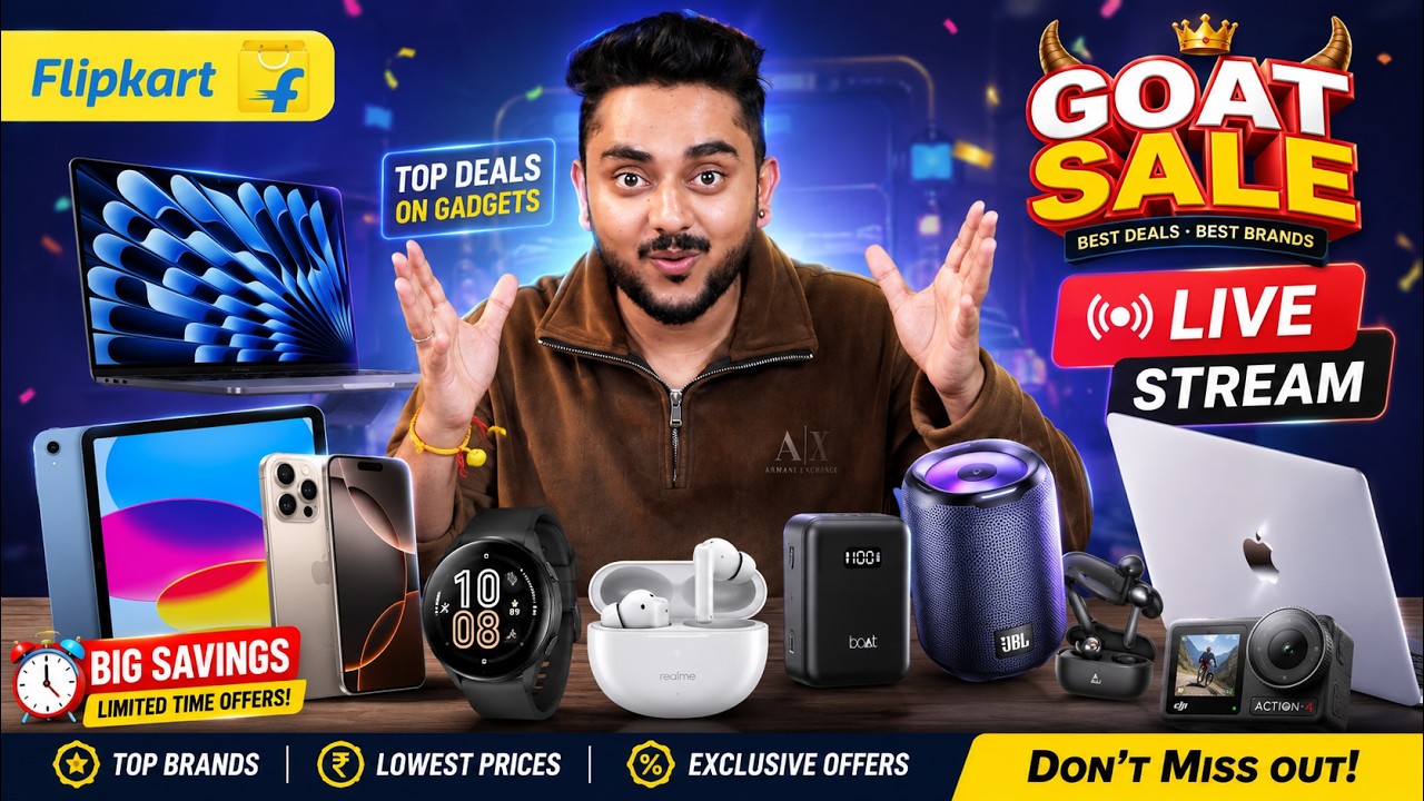 🔥 Flipkart GOAT Sale LIVE 🔴 Best Deals on iPhone, Laptop, TWS, Tablet & Tech Gadgets | TechOn Trend