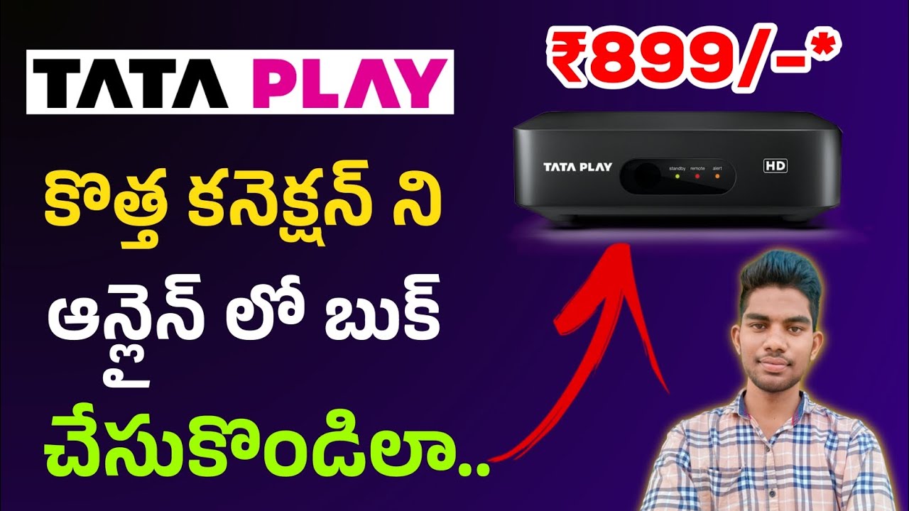 how to book tata play new connection telugu