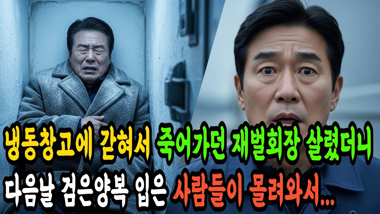 냉동창고에 갇혀서 죽어가던 재벌회장 살렸더니 다음날 검은양복 입은 사람들이 몰려와서... #시니어사연 #감동사연 #오디오사연 #반전사연