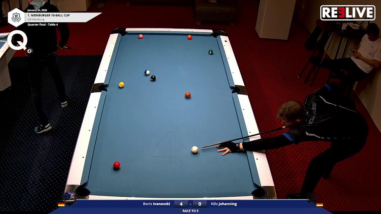 1. Nienburger 10-Ball CUP 💲💲💲 Boris Ivanovski vs Nils Johanning🔥🔥🔥