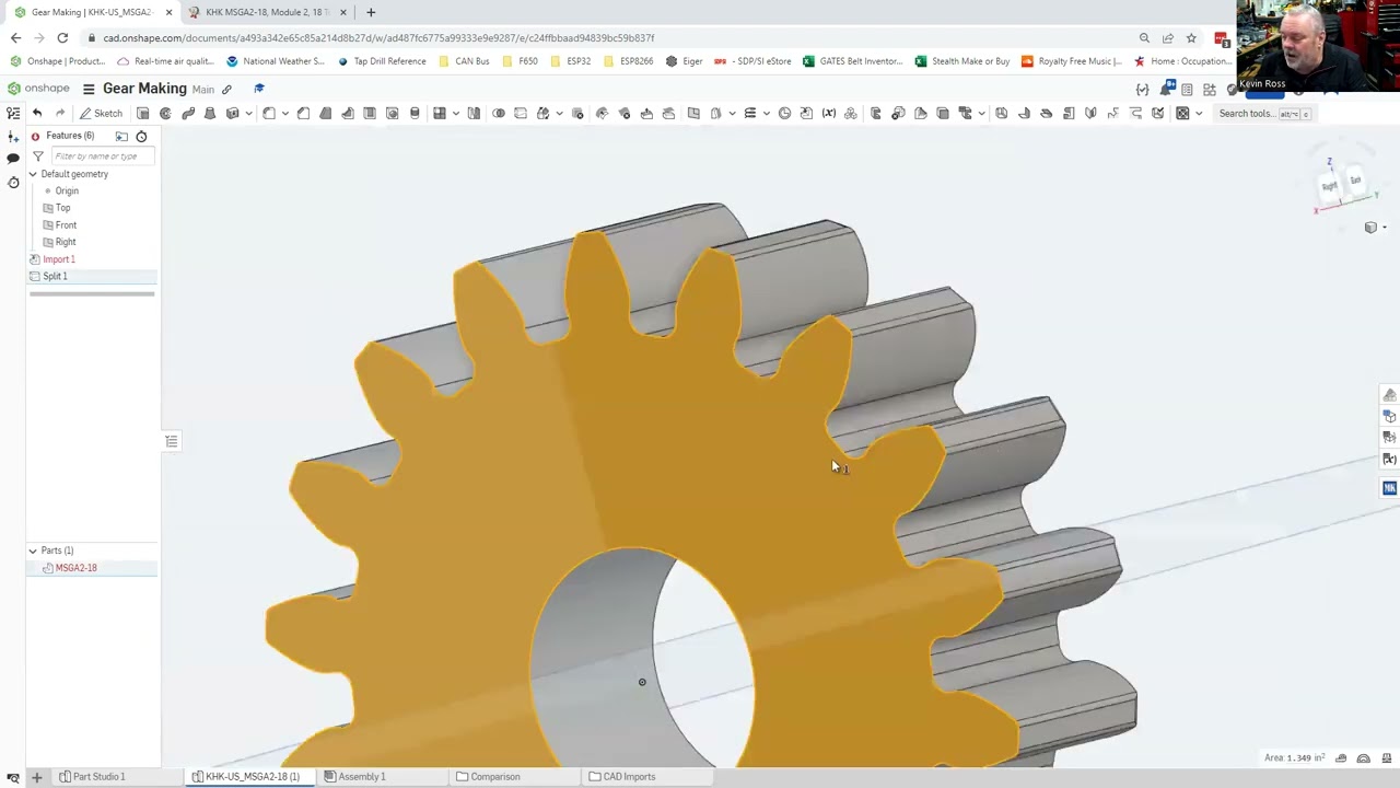 Creating 3D printable gears in Onshape