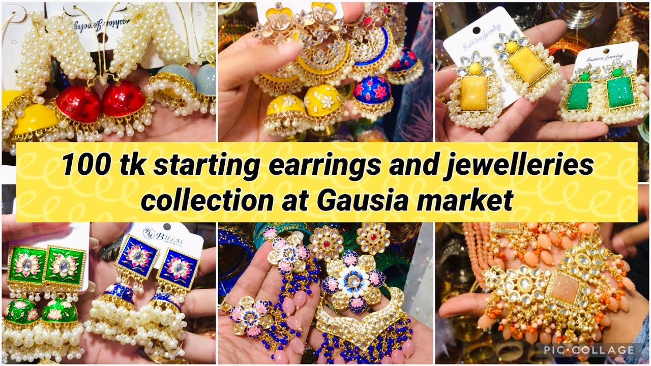 Gausia market jewellery collection 2022|cute cute earrings and necklace collection in cheapest price