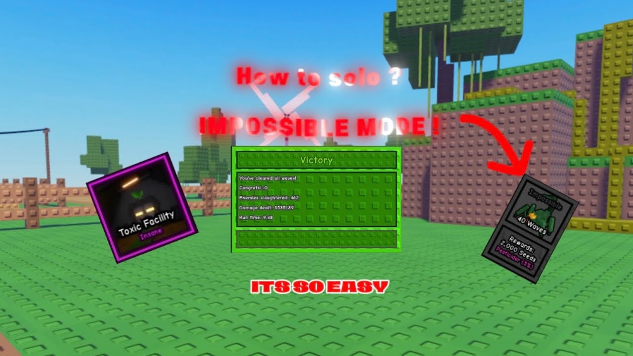 How to solo sewer impossible mode in GARDEN TOWER DEFENSE !