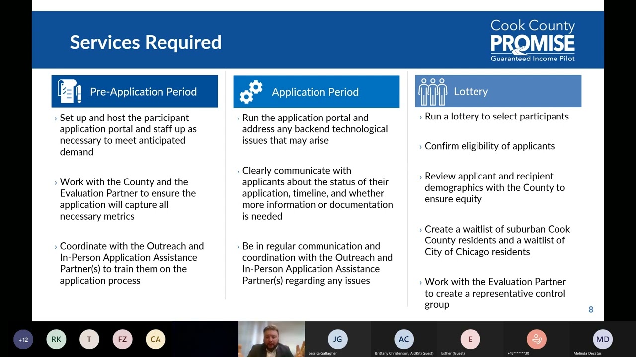 Cook County Promise Guaranteed Income Pilot: Payment Administration Partner Info Session
