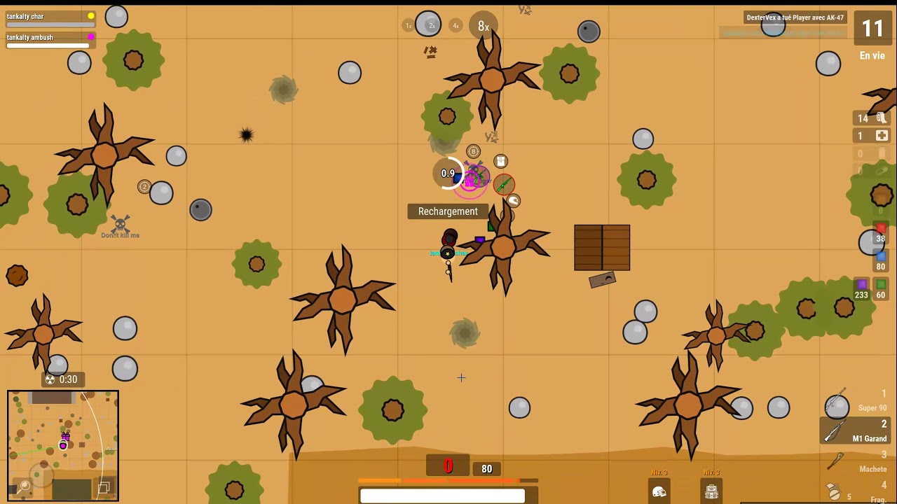 Surviv.io team tankalty #9 1h30 GAMEPLAY !