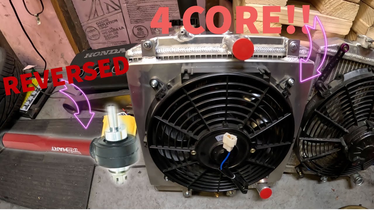 TRUHART REVERSE MOUNTED TIE RODS AND AN EBAY 4 CORE RADIATOR UPGRADES FOR THE D16 TURBO CIVIC