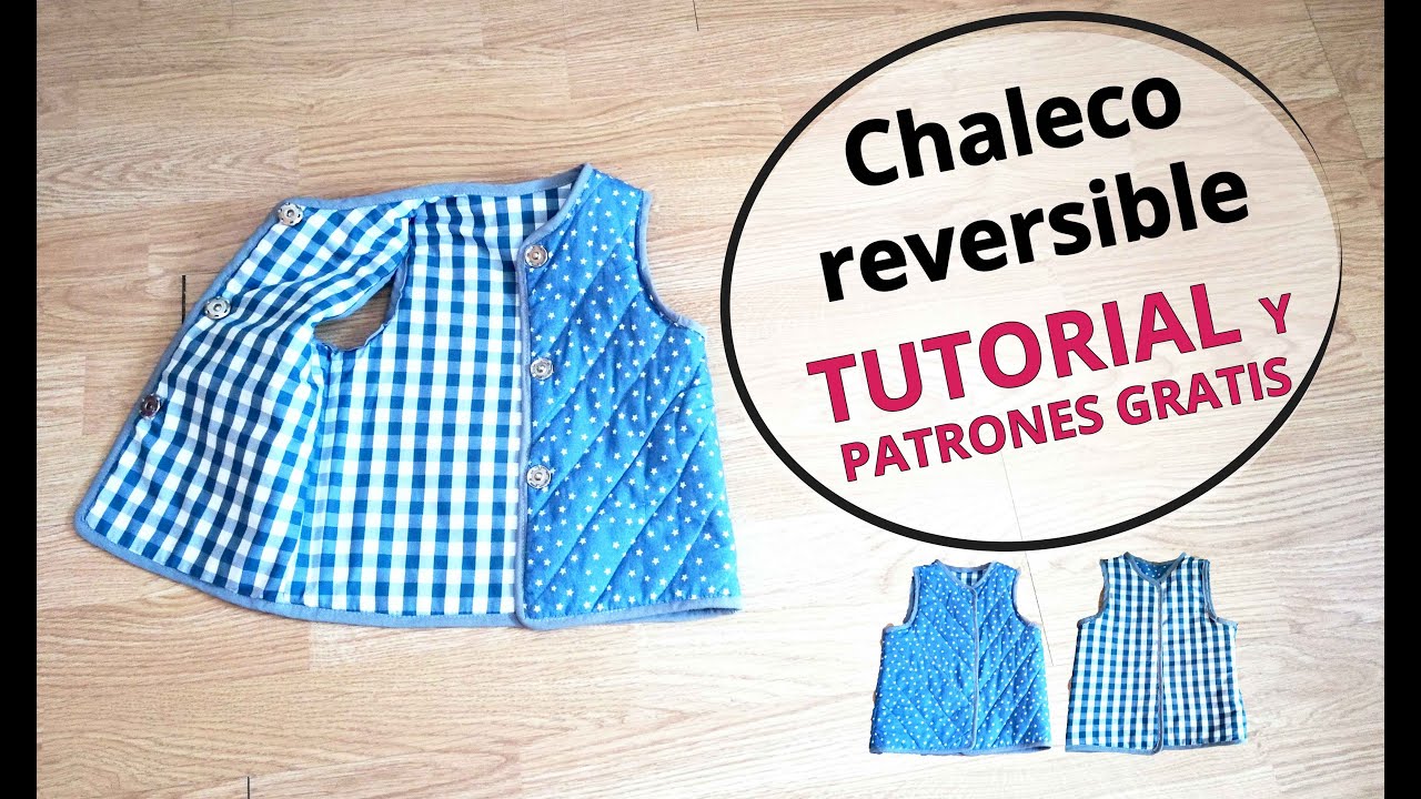 ▶️ Como hacer un chaleco reversible | muy fácil | coser ropa para bebes