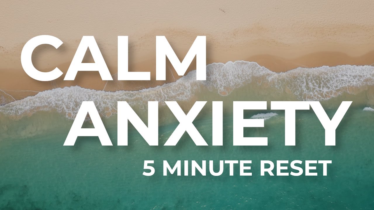 5-Minute Guided Meditation for Anxiety Relief 🌊 (Gentle Beach Ambience)