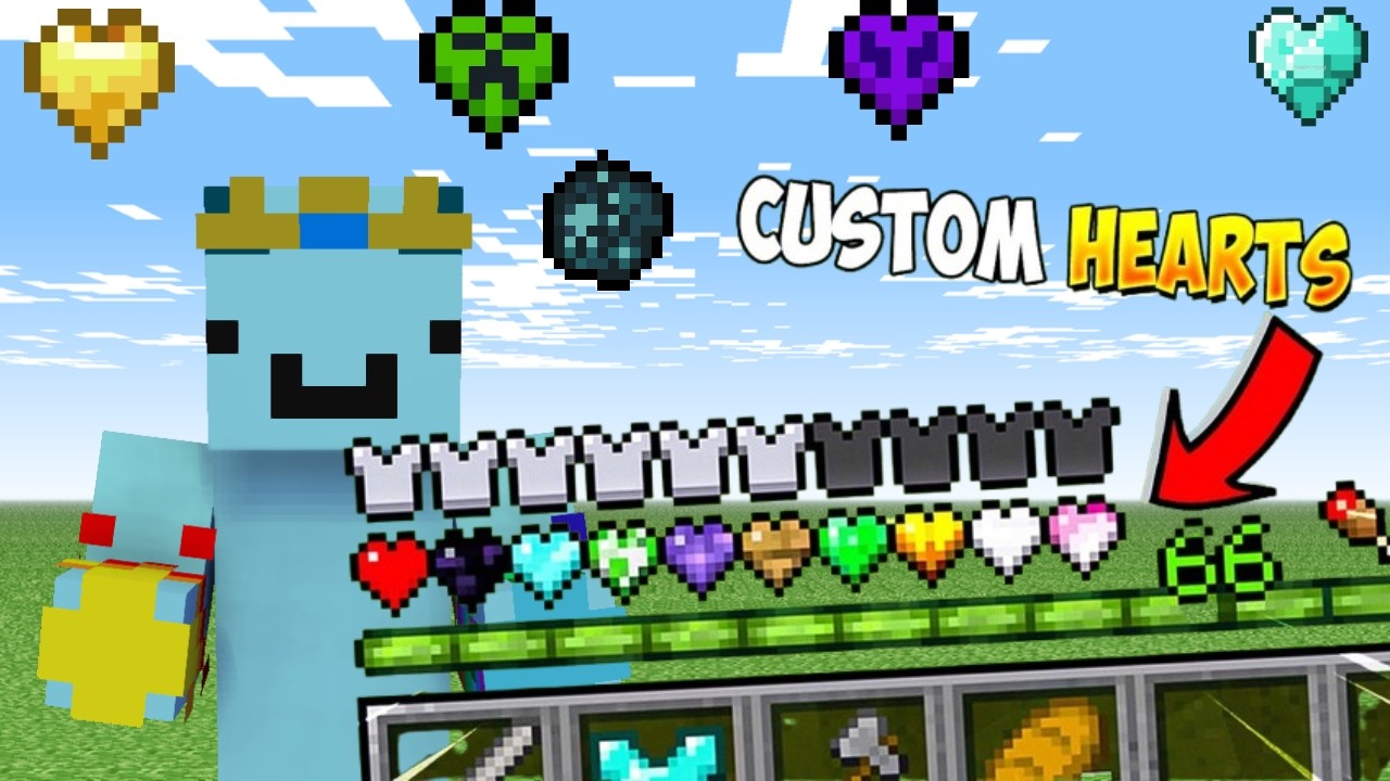 Minecraft But I Can Craft Custom Hearts | Hindi Gameplay
