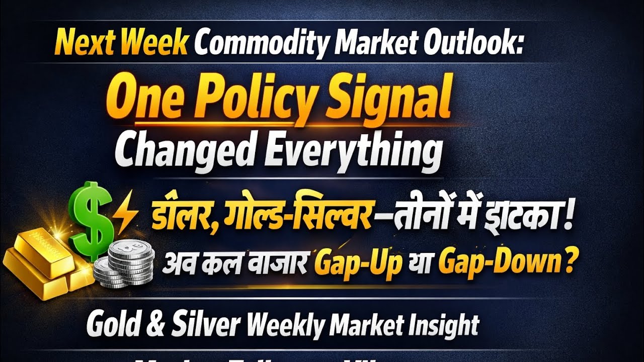 Next Week Commodity Market | Monday Silver Gap Up या Gap Down? Gold-Silver Crash | Policy Signal