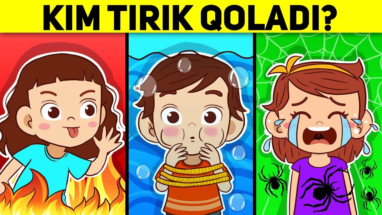 KIM TIRIK QOLADI? YANGI MANTIQIY SAVOLLAR TO'PLAMI NECHTASIGA TO'G'RI JAVOB  BERA OLASIZ?