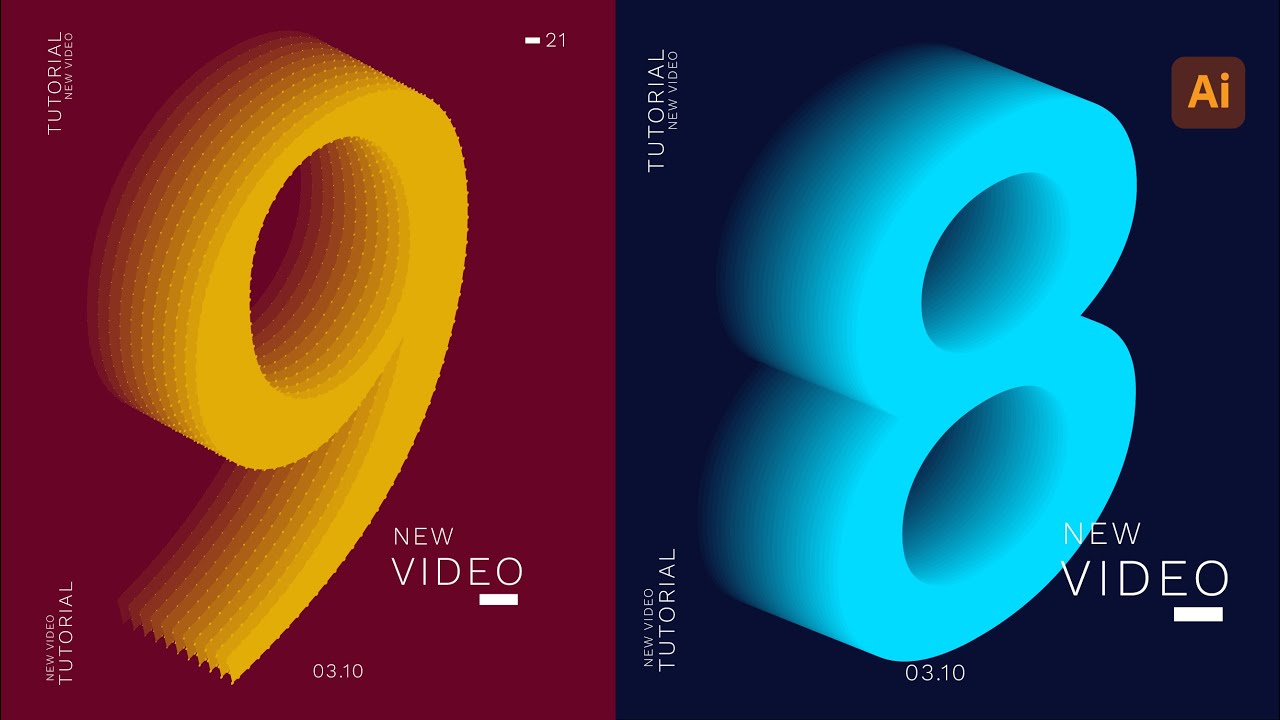 CÓMO crear 3D BLEND  TEXT EFFECT - ILLUSTRATOR -  TUTORIAL - RÁPIDO Y FÁCIL💯