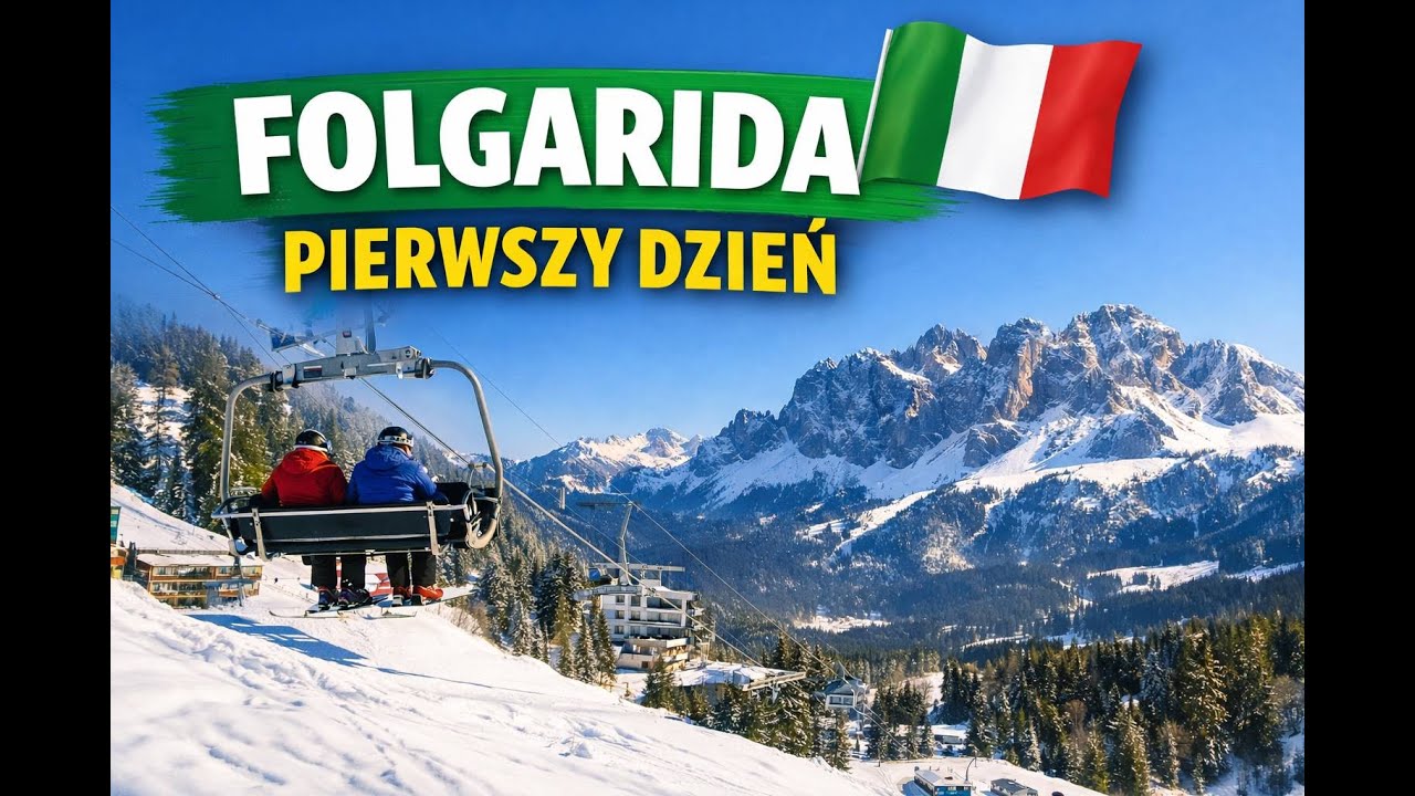 FOLGARIDA 🇮🇹 Pierwszy Dzień na Stoku &ndash; Łagodne Trasy i Piękny Wjazd Wyciągiem | Val di Sole