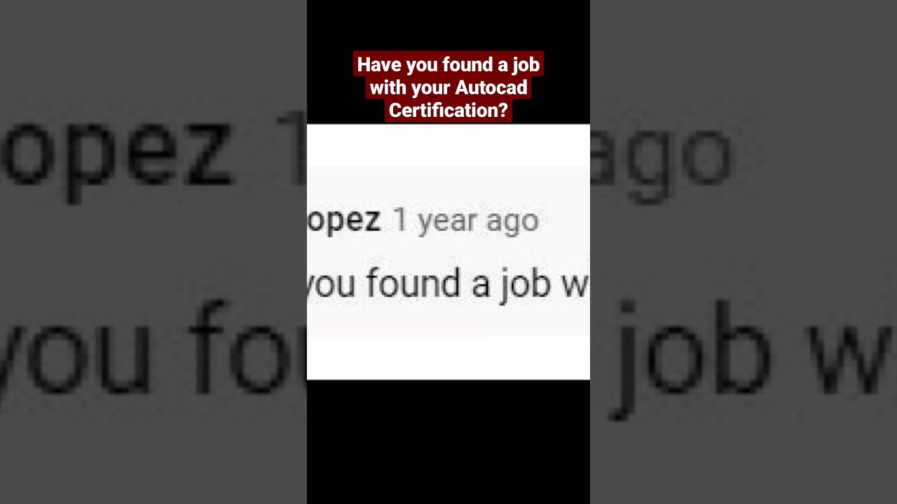 Have you found a job with your Autocad Certification? 🤔