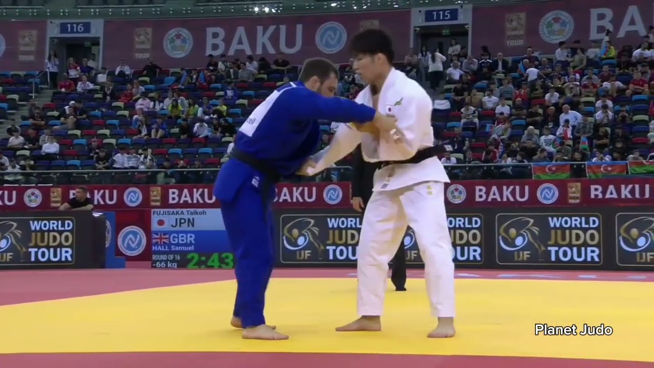 Taikoh FUJISAKA 🇯🇵 🆚️ Samuel HALL 🇬🇧 | 3 раунд/-66кг | Большой Шлем Баку 2023