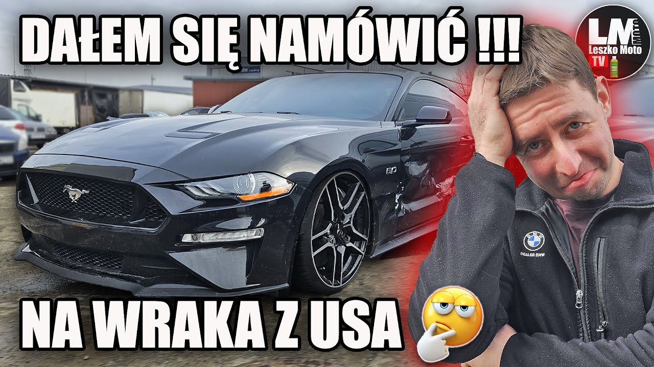 Uszkodzony Ford Mustang 5.0 GT z USA !!! Marcin zamienił BMW na V8 z Ameryki !!!