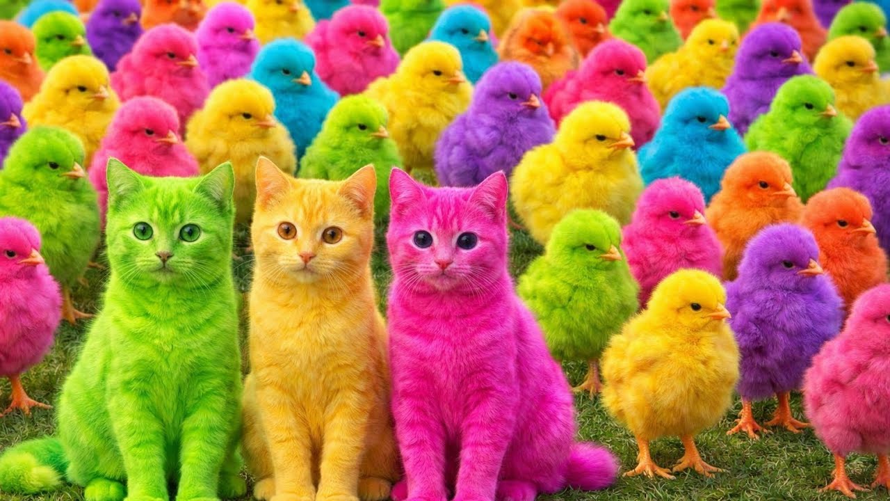 Tangkap Ayam Lucu, ayam warna warni, ayam rainbow, kelinci lucu, bebek lucu, ikan koi, Hewan Lucu