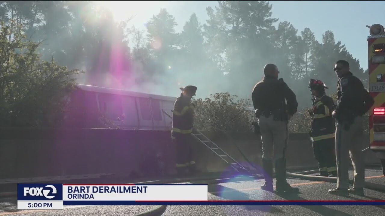 BART train derails in the East Bay sending riders to hospital