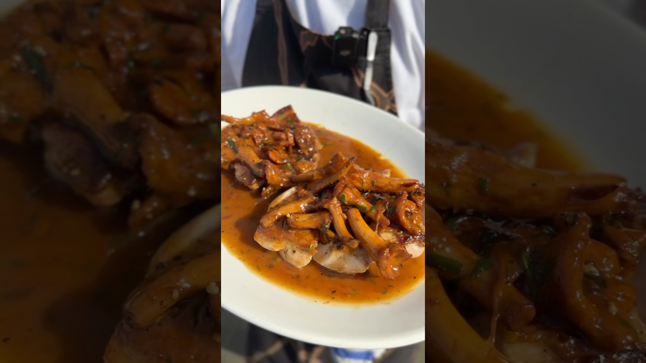 Grilled Chicken, Girolles, Tarragon #strakers#chicken
