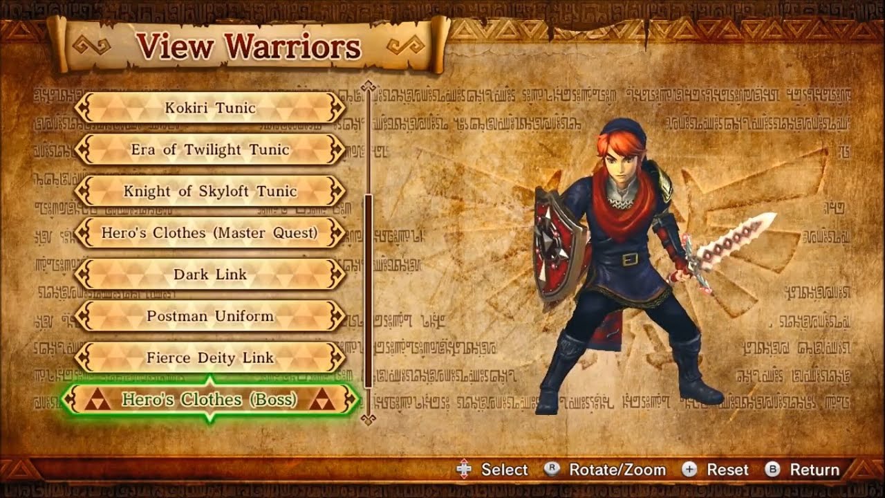 Hyrule Warriors - Outfits & Weapons (Includes Legends characters) - Wii U