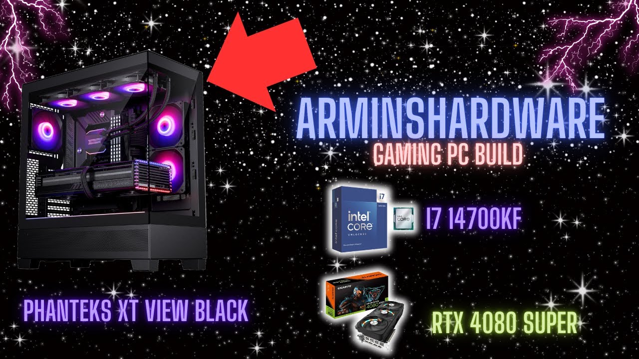 Sei dabei beim Gaming PC Zusammenbau, Phanteks XT View Black, RTX 4080 Super und Intel I7 14700KF