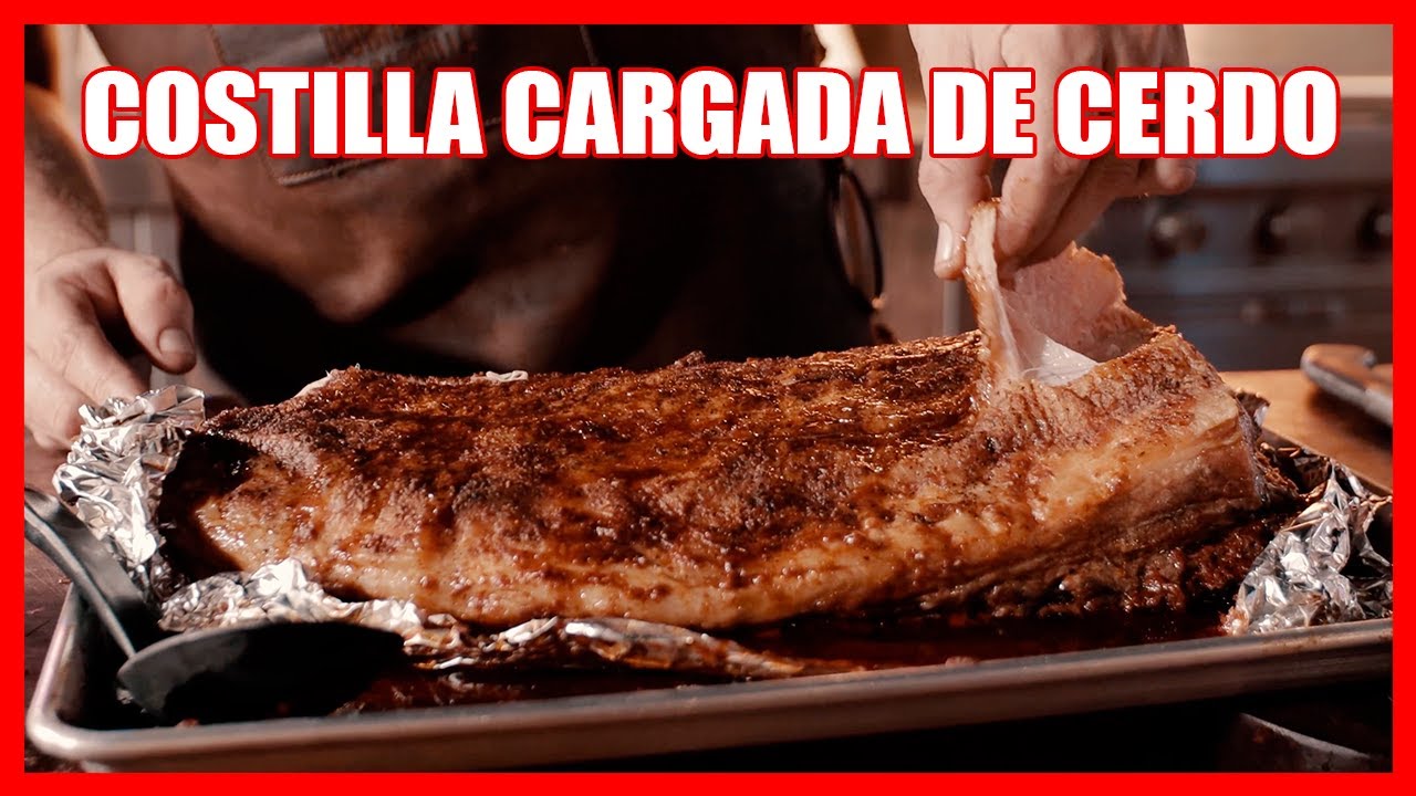 🔥🐷COSTILLA CARGADA DE CERDO AL HORNO ATAÚD / CAJA CHINA🐷🔥