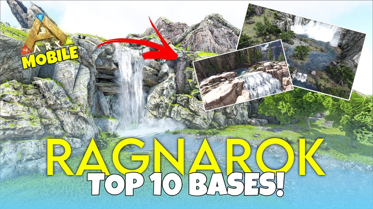 Ragnarok Top 10 Base Locations in Ark Mobile - Best Bases & Hidden Caves 😱