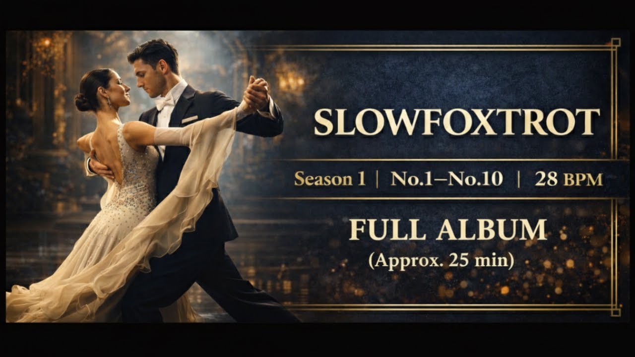 【社交ダンス Music-Original】｜ Slow Foxtrot Season 1（No.1–No.10）全曲まとめ ｜ 25BPM ｜ ODSMusic Full Album