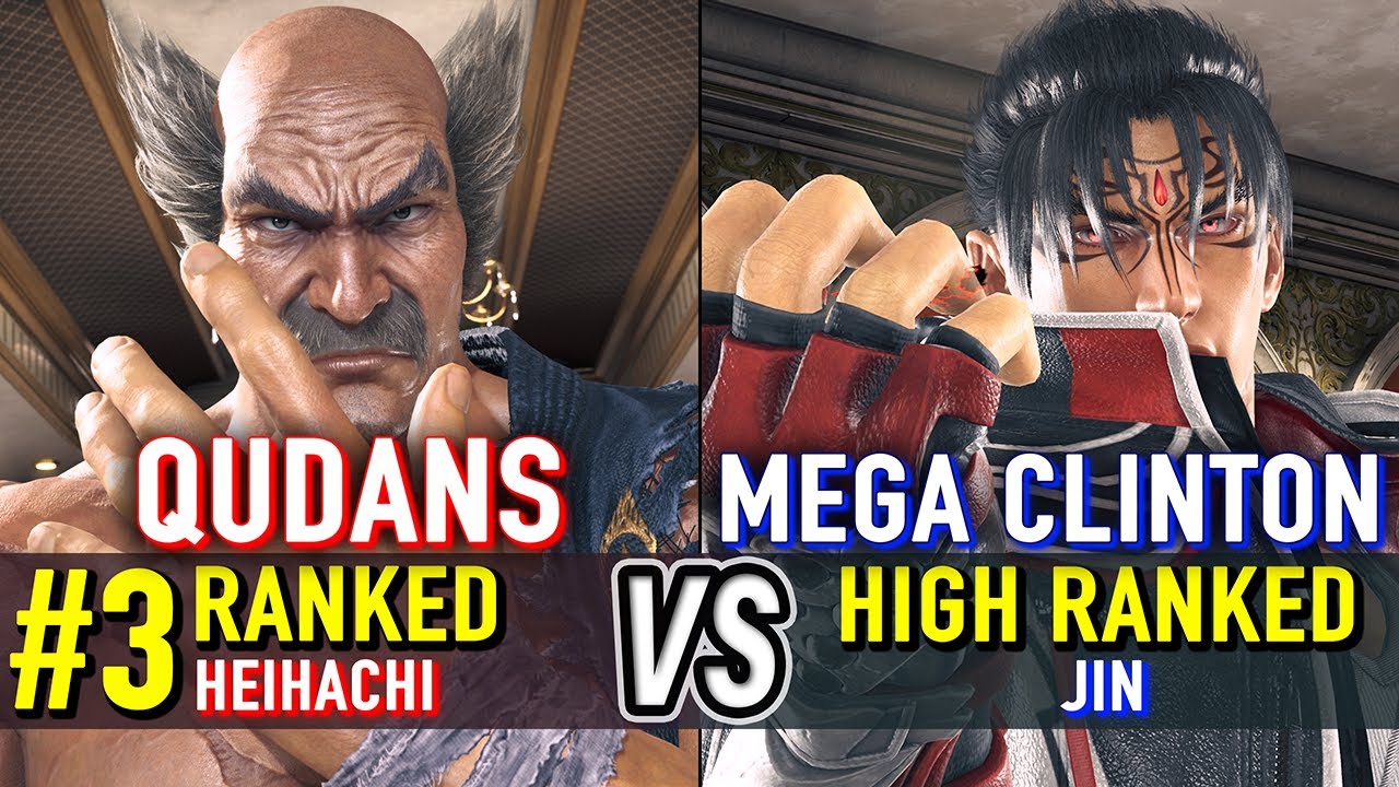 T8 🔥 QUDANS (#3 Ranked Heihachi) vs MEGA CLINTON (Jin) 🔥 Tekken 8 High Level Gameplay