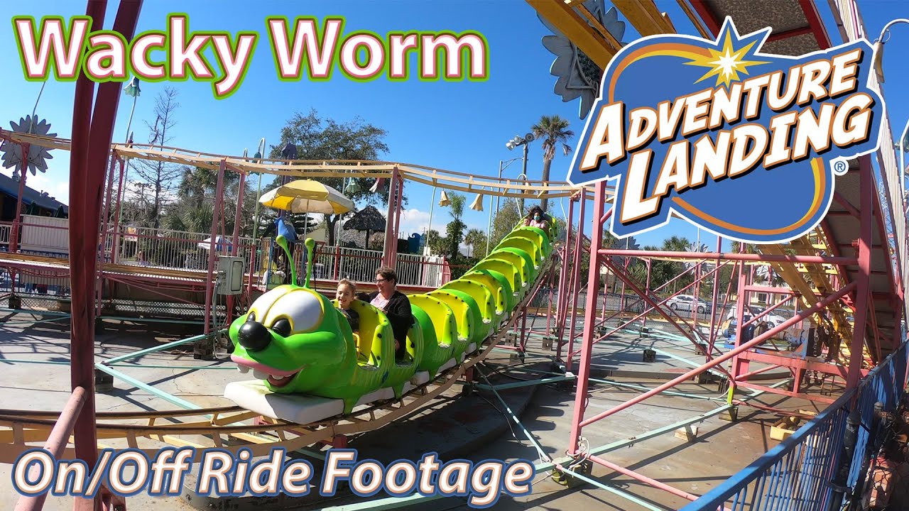 Wacky Worm | 4K On/Off Ride Footage | Adventure Landing | February 2021