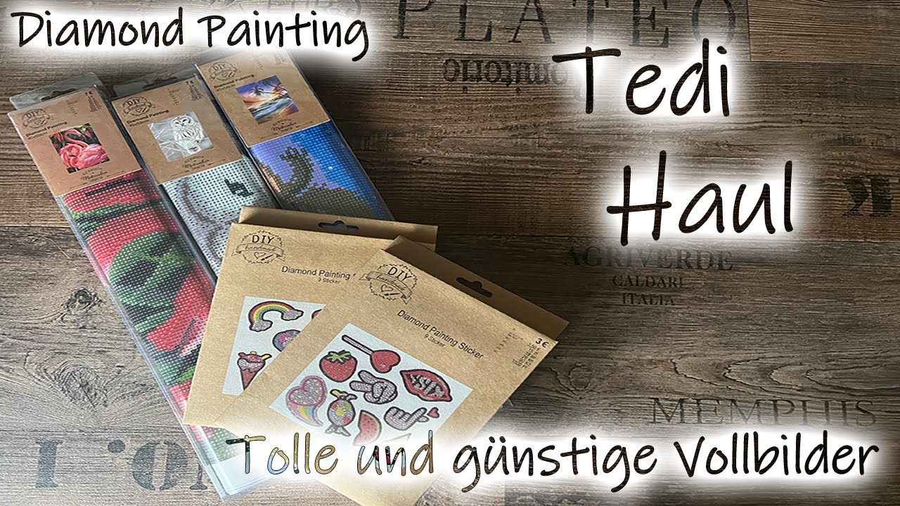 Diamond Painting Tedi | Vollbilder für kleines Geld vor Ort und tolle Sticker
