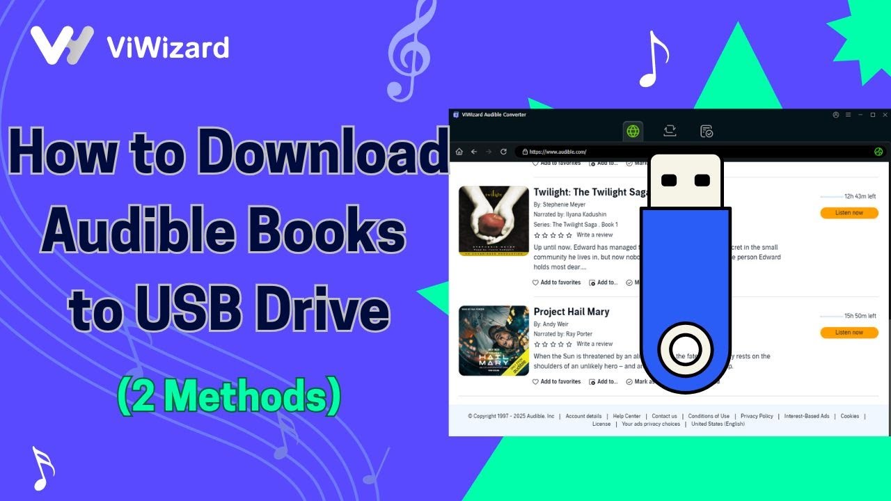 How to Download Audible Books to USB Drive (2 Ways)