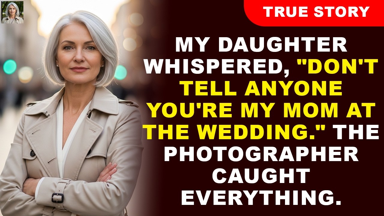 My daughter whispered, “Don’t tell anyone you’re my mom at the wedding.” The photographer caught