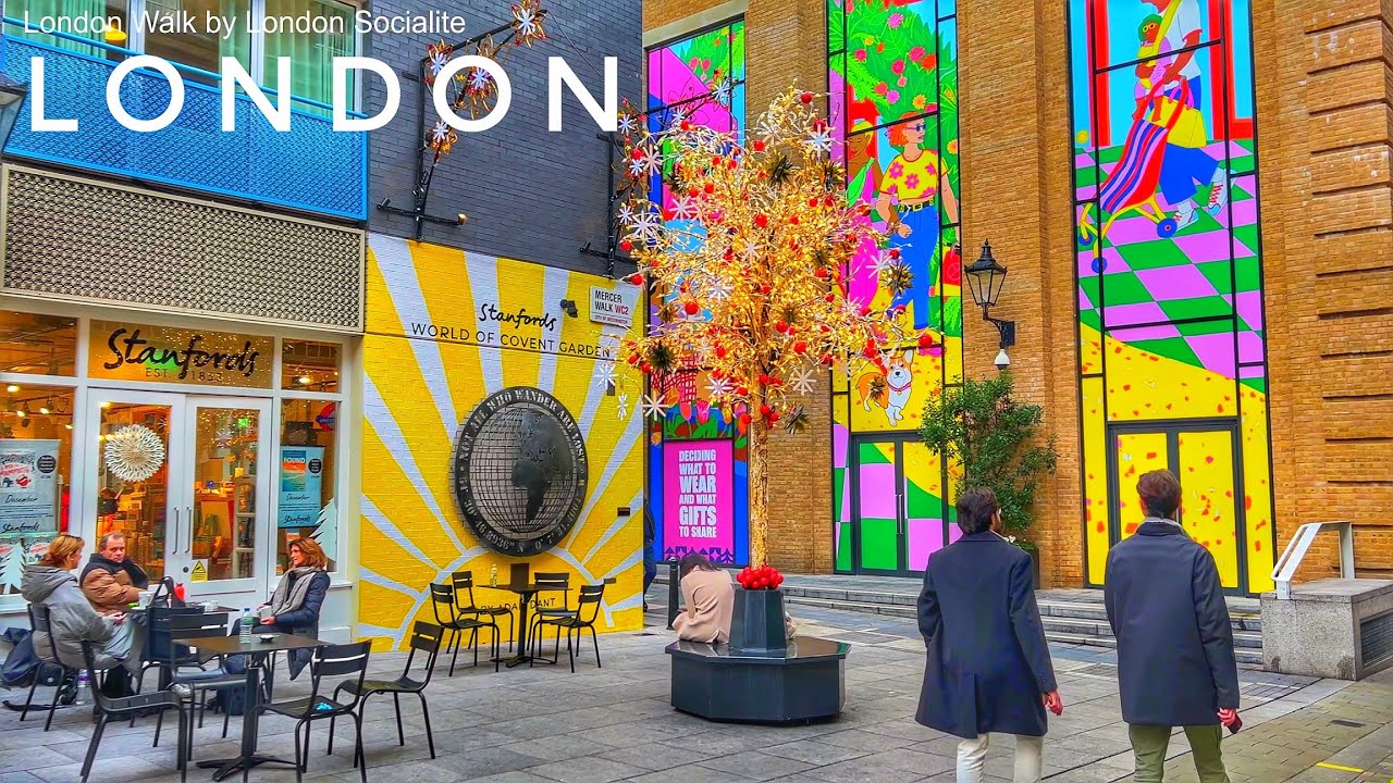 Central London Walk 🇬🇧 COVENT GARDEN, Neal's Yard 🎄 Christmas Preparations | London Walking Tour