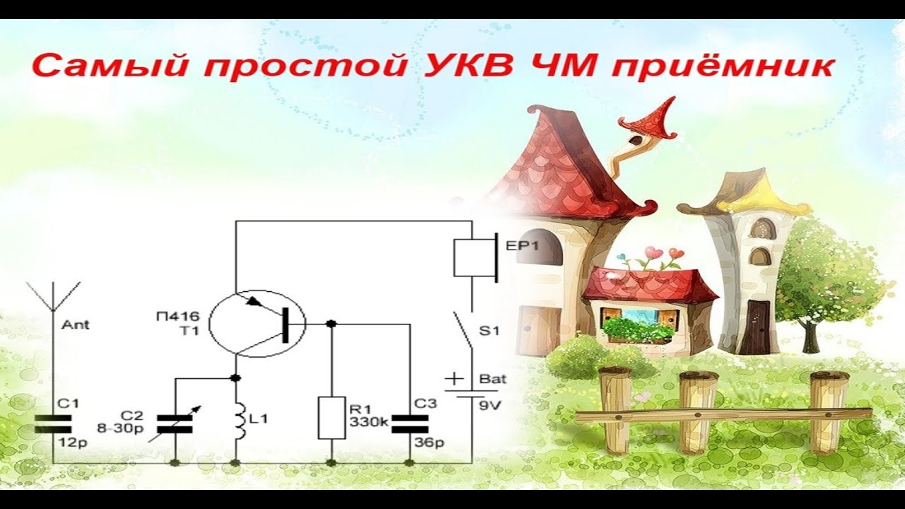 Самодельный простой однотранзисторный УКВ ЧМ приемник