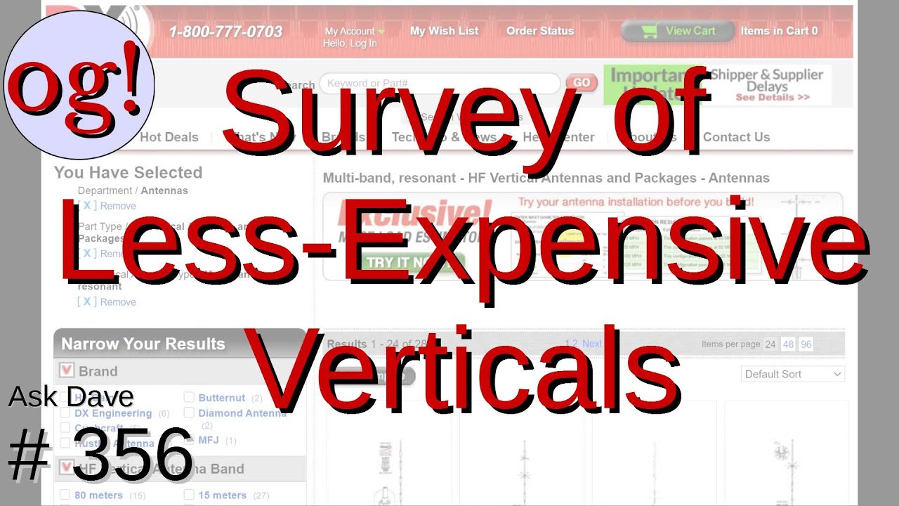 Survey of Less-Expensive Vertical Antennas (#356)