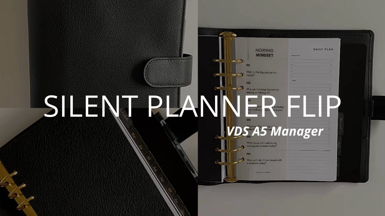 Silent Planner Flip | VDS A5 Manager - TM Noir