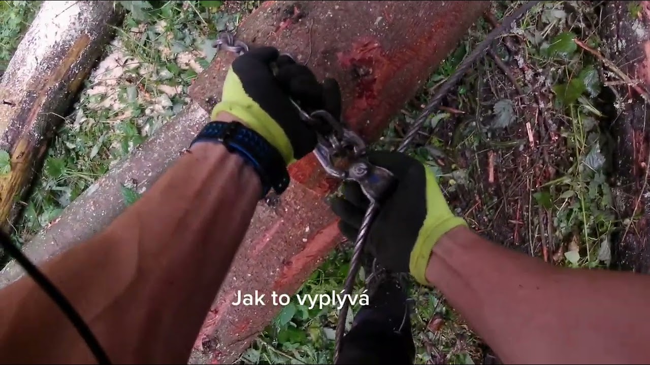 Tutorial tahání dřeva navijákem - moje zkušenosti z lesa
