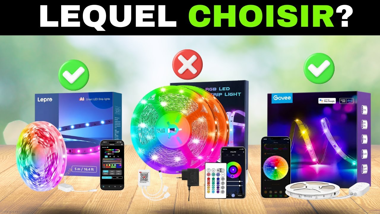✅ 7 Meilleurs Rubans LED RGB pour Chambre [2026] 🚦 Bureau, Déco, TV, Piano (Amazon)