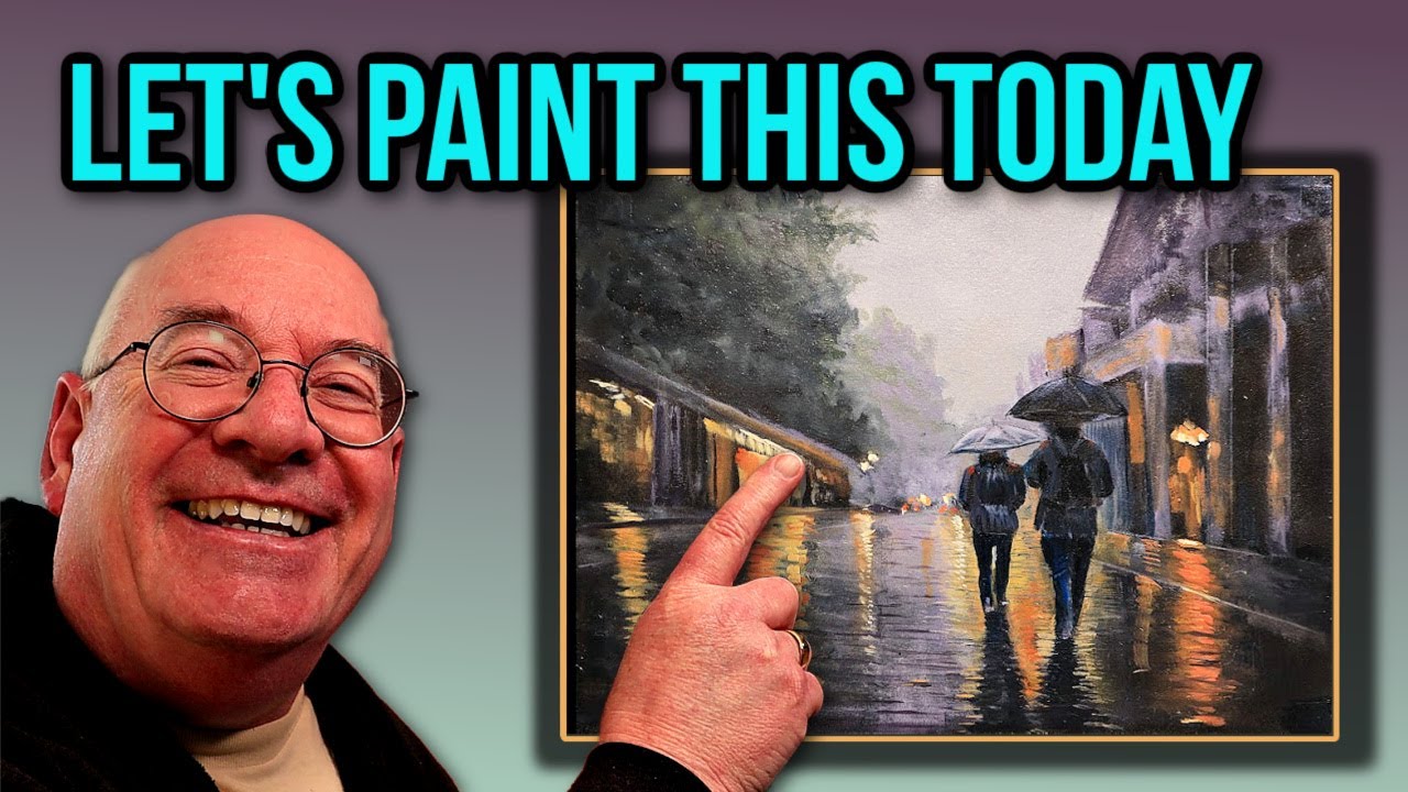 Lets Paint a realistic Street Scene | My FIRST EVER