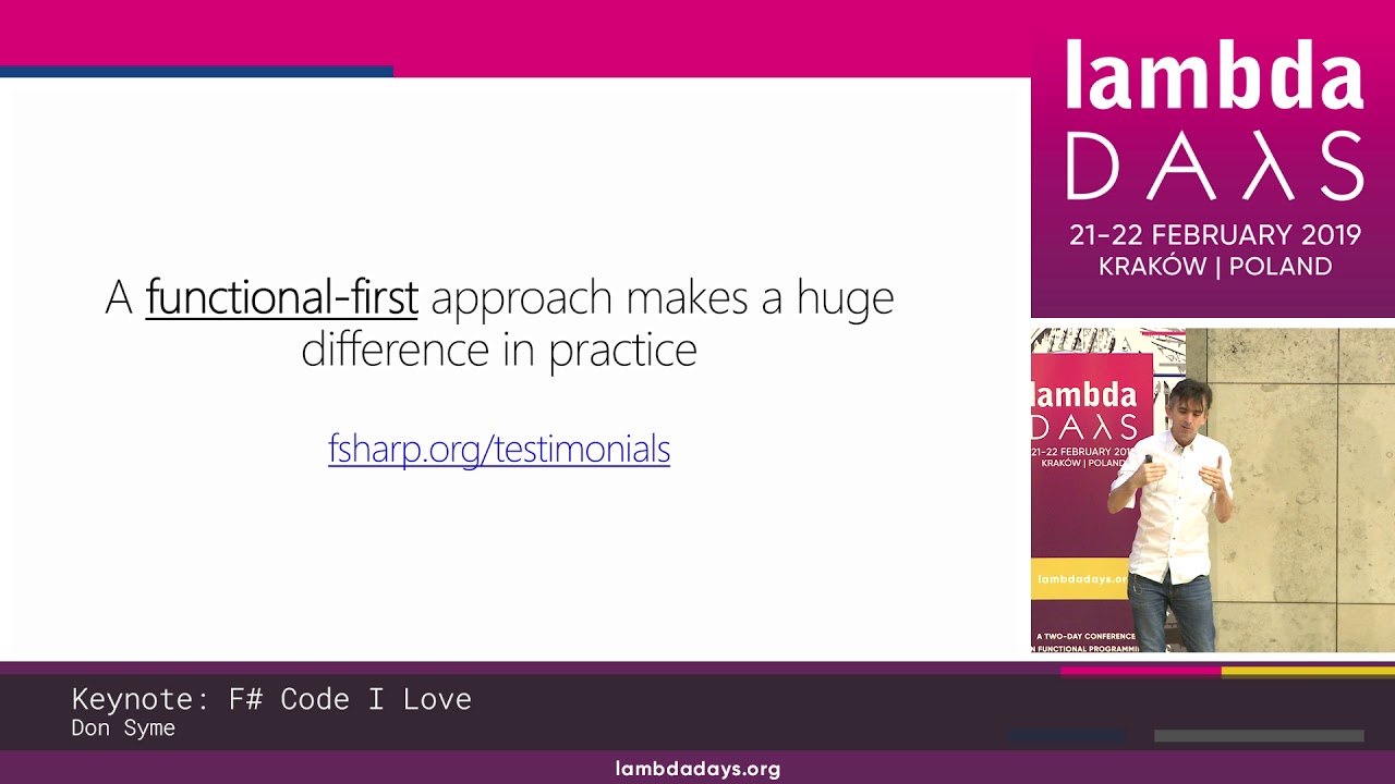 Don Syme - Keynote - F# Code I Love | Lambda Days 2019