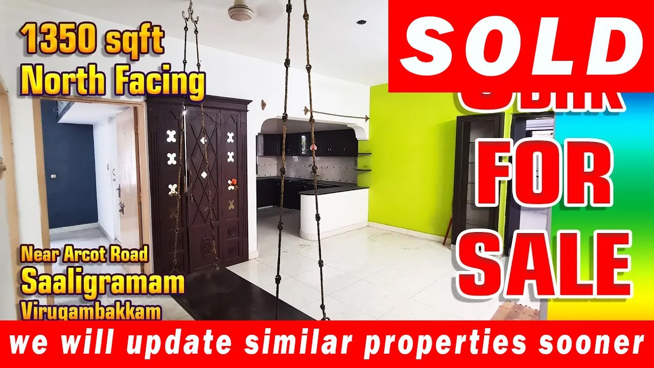 SOLD - 🏠 3BHK Flat for Sale in Virugambakkam / Saligramam – Arcot Road, Chennai | True Value Prop